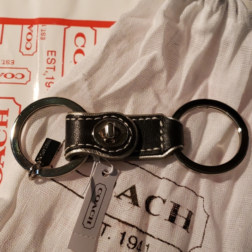 Coach key fob keychain